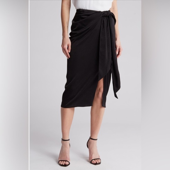 NWT BCBG New York Sarong Front Twist Skirt - Picture 1 of 8